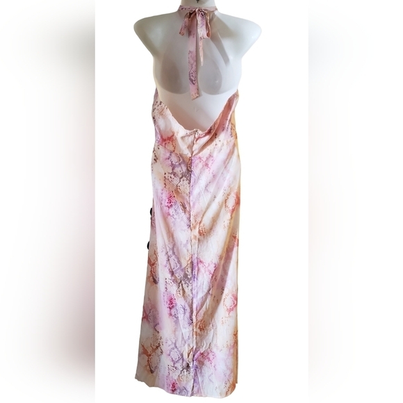 NWT Cupshe Pink Purple Yellow Halter Summer Beach Maxi Dress Size Large - Picture 3 of 7